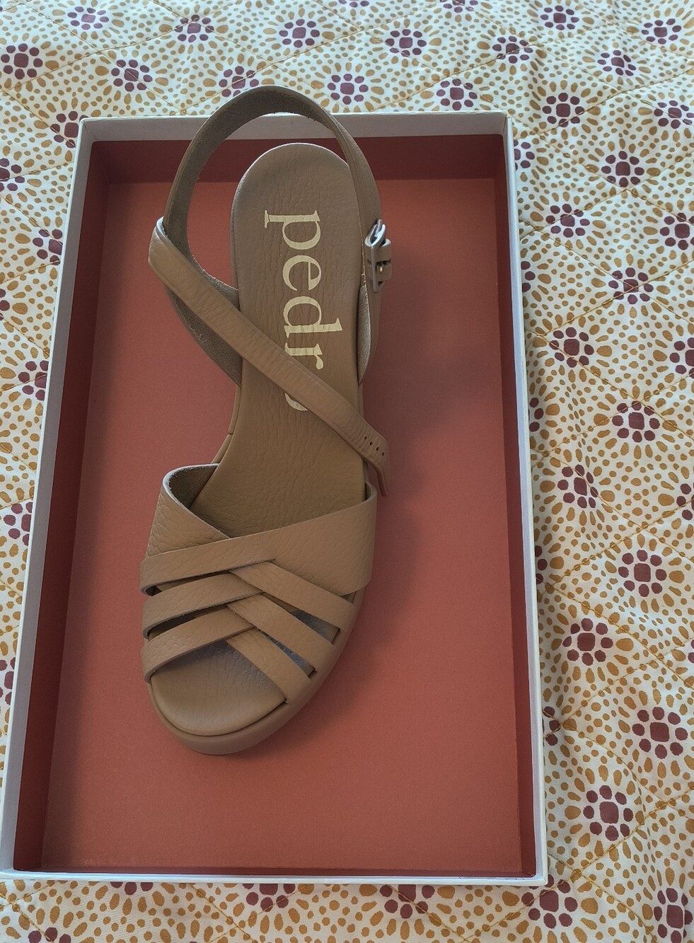 Nwt Pedro Garcia Tan Leather Slingback Sandal